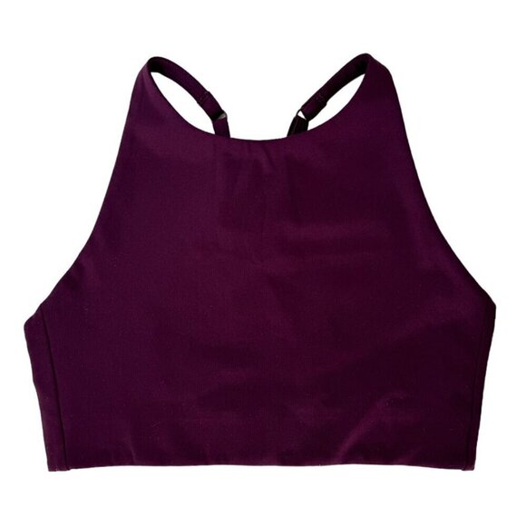 Girlfriend Collective Plum Topanga Halter Bra - Picture 4 of 8